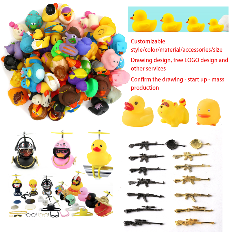 Rubber Duck Factory - Squeeze Yellow Bulk Bath Toy Sound Floating