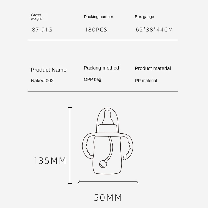 Baby Bottle Factory - PP Plastic Cartoon Pattern 150ml Wholesale