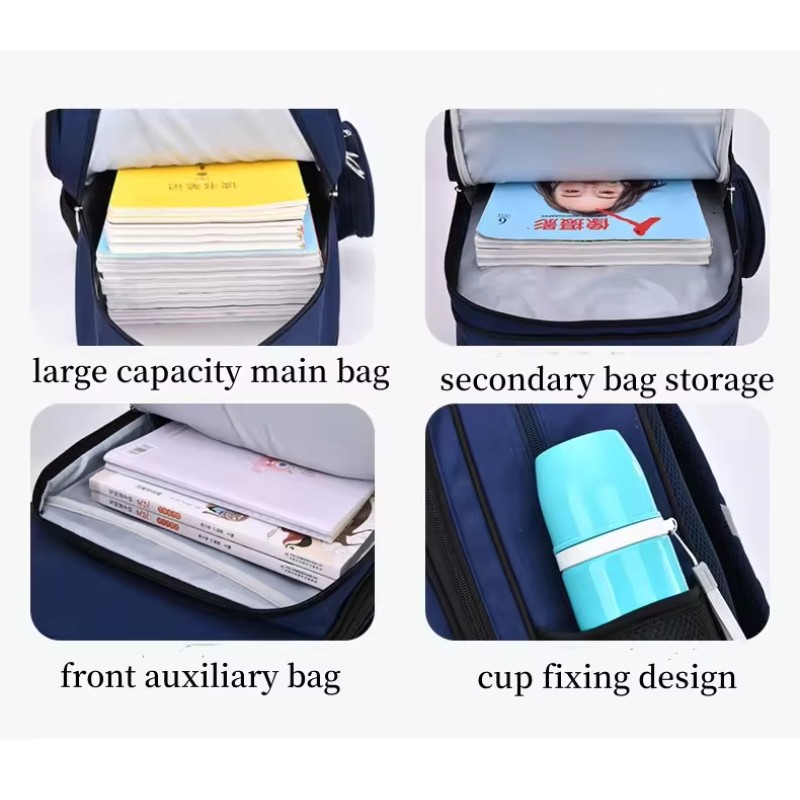 School Bag Supplier - Unisex Waterproof Custom Logo Cartoon