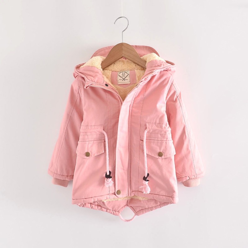 Winter Coat Supplier - Hooded Thicken Fleece Lined Kids Outerwear