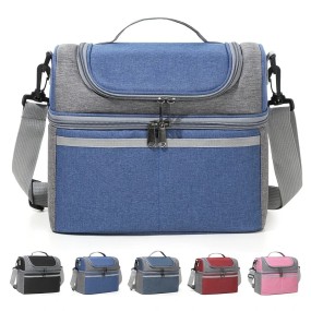 Lunch Bag Supplier - Double-Layered Insulated Portable Crossbody