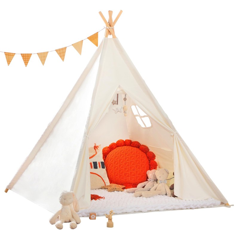 Play Tent Factory - Natural Canvas Foldable Teepee Toy