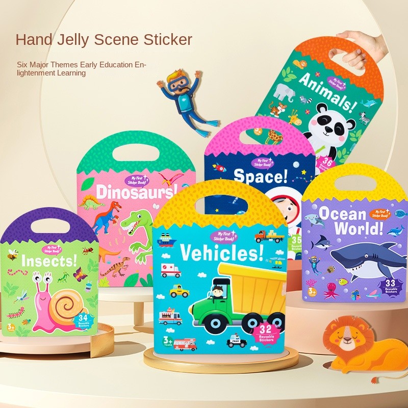 Sticker Book Factory - Paper Jelly Early Education Quiet Puzzle