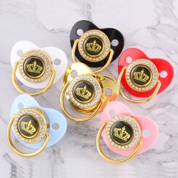 Pacifier Supplier - Cartoon Crown BPA Free Silicone Bling