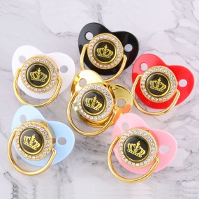 Pacifier Supplier - Cartoon Crown BPA Free Silicone Bling