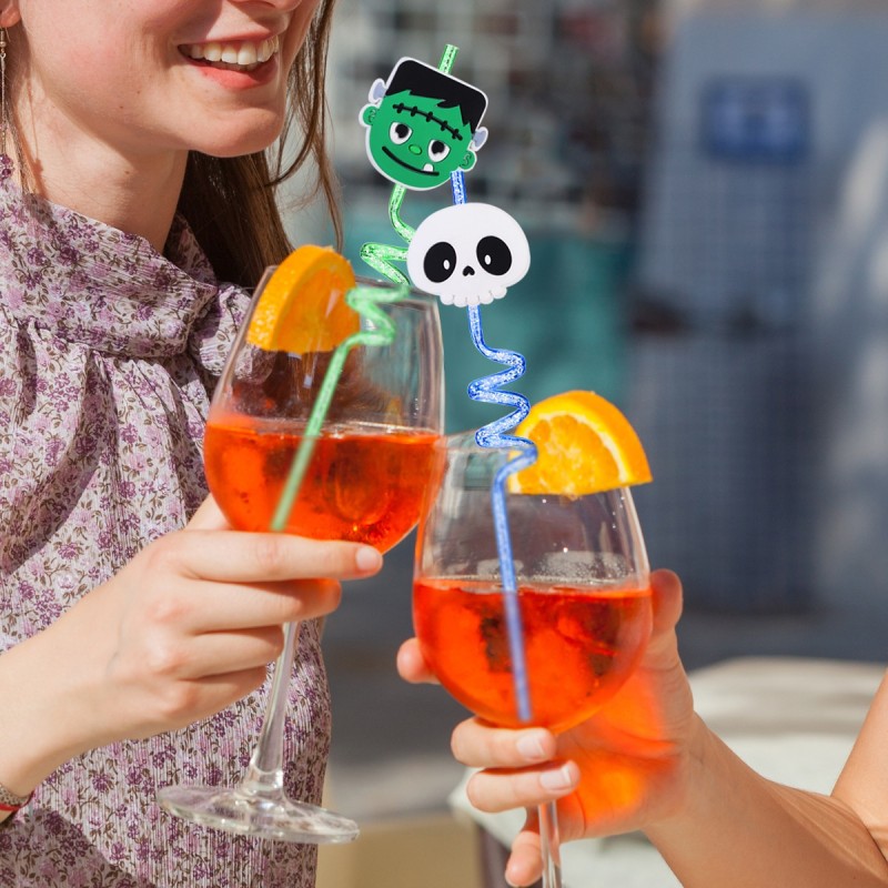 PVC Straws Manufacturer - Halloween Glitter Vampire Party