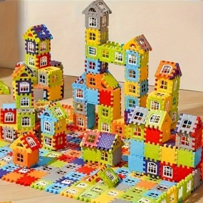 Building Blocks Supplier - Small Boxed Plastic House Construction
