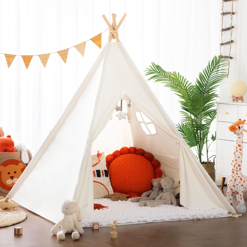 Play Tent Factory - Natural Canvas Foldable Teepee Toy