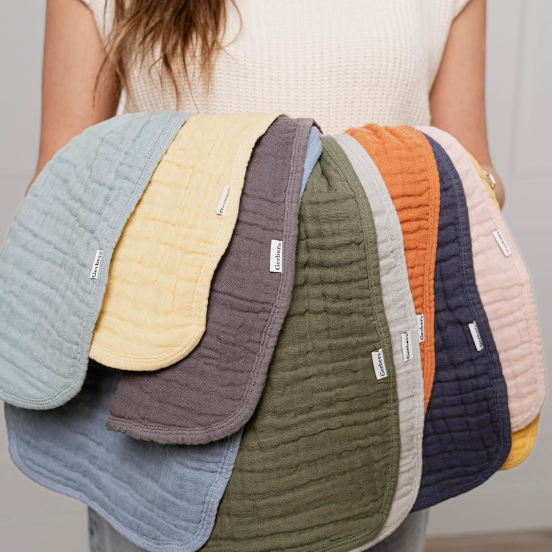 Baby Burp Cloths Manufacturer - Unisex 6-Pack Multi Color