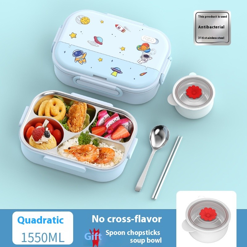 Lunch Box Factory - 316 Stainless Steel Divided Stackable