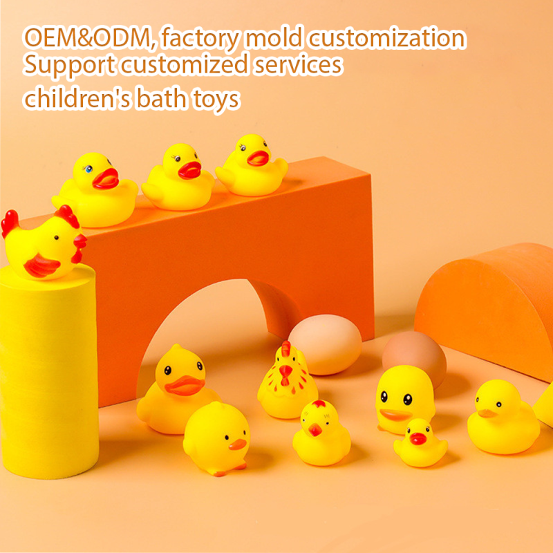 Rubber Duck Factory - Squeeze Yellow Bulk Bath Toy Sound Floating