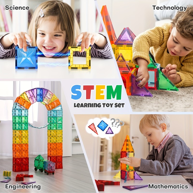 Magnet Tiles Factory - 3D Diamond Strong Force STEM Educational Toy