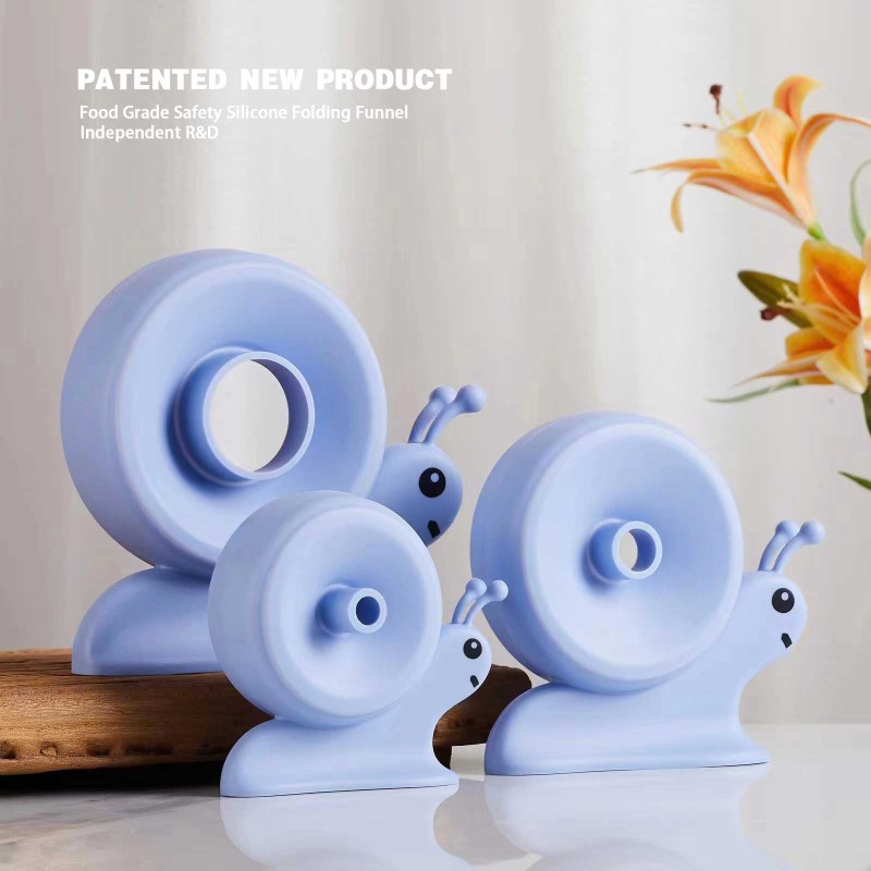 Funnel Supplier - New Design Silicone Snail Foldable Custom