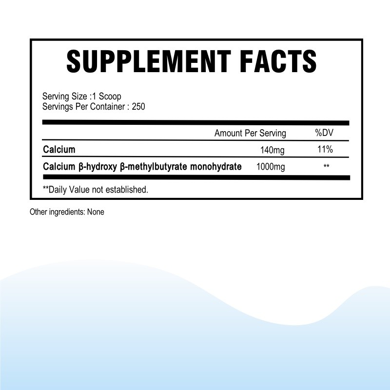 HMB Calcium Powder Factory - Sports Nutrition Gluten Free Muscle Support