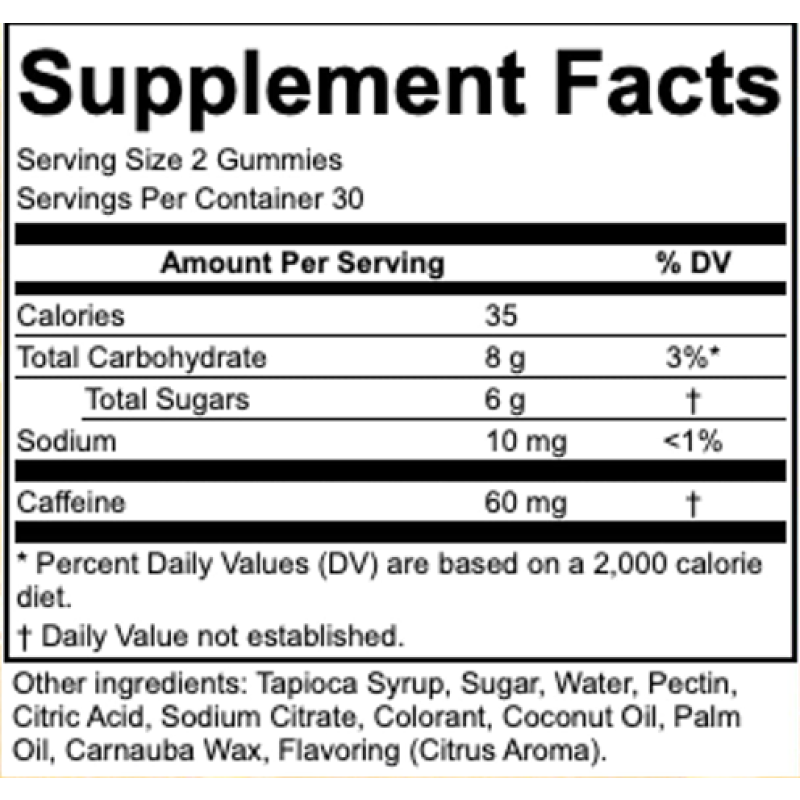 Caffeine Gummies Supplier - OEM Private Label Hot Sale Maximum Energy Boost