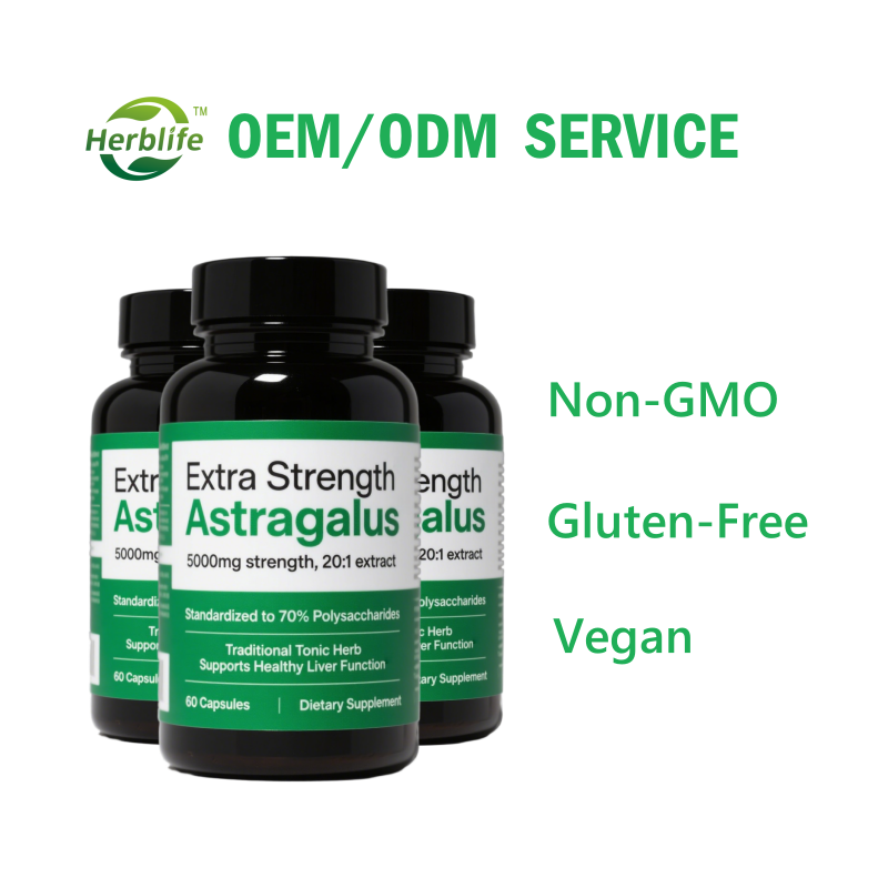 Astragalus Root Capsules Supplier - OEM Extra Strength 20:1 Extract 5000mg Vegetarian