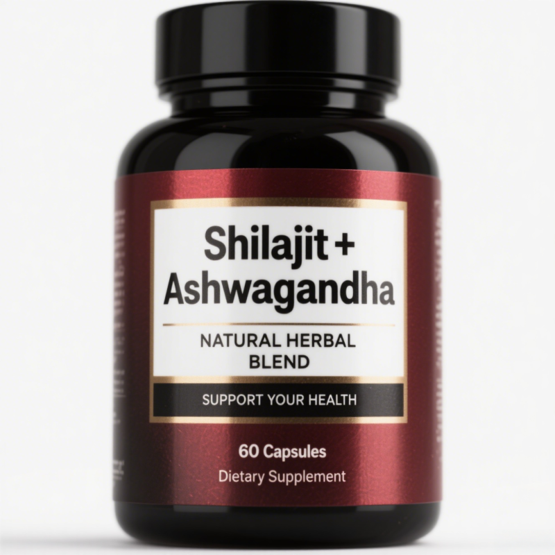 Shilajit Ashwagandha Capsule Factory - OEM ODM Extract Powder Fulvic Acid 60 Capsules