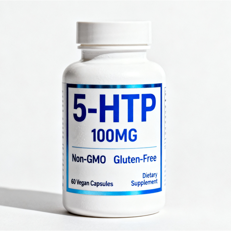5-HTP Capsules Manufacturer - Factory Supply GMP Certified 100mg Mood Sleep