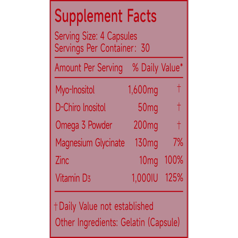 Inositol Vitamin Capsules Factory - OEM Self-owned Brand Health Hormone Complex