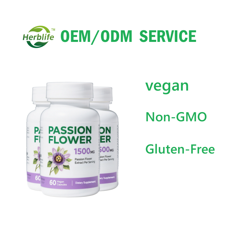 Passion Flower Capsules Supplier - 1500MG Pure Extract 60 Vegan Herbal Gluten Free