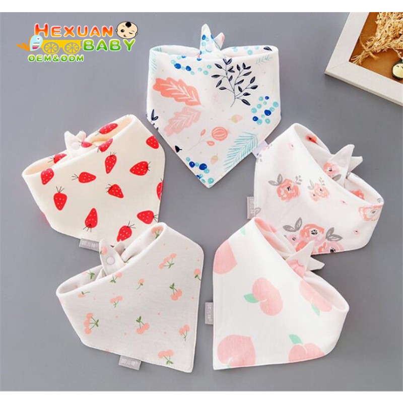 Baby Towel Supplier - Saliva Cotton Triangle Towel Bib Muslin Drool Cloth