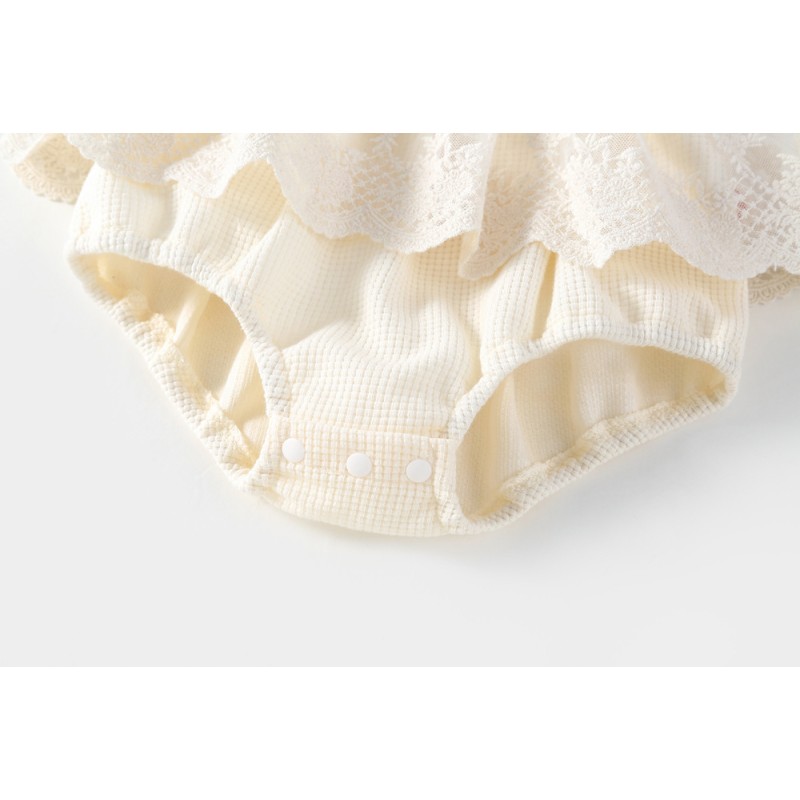 Baby Girl Bodysuit Factory - Spring Summer Solid Princess Tutu Skirt Waffle One Piece