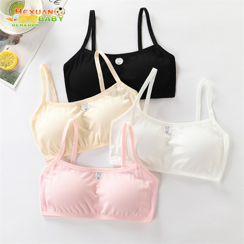 Kids Training Bra Factory - Wholesale Comfortable 6 Color Cotton Girls Sports Bras