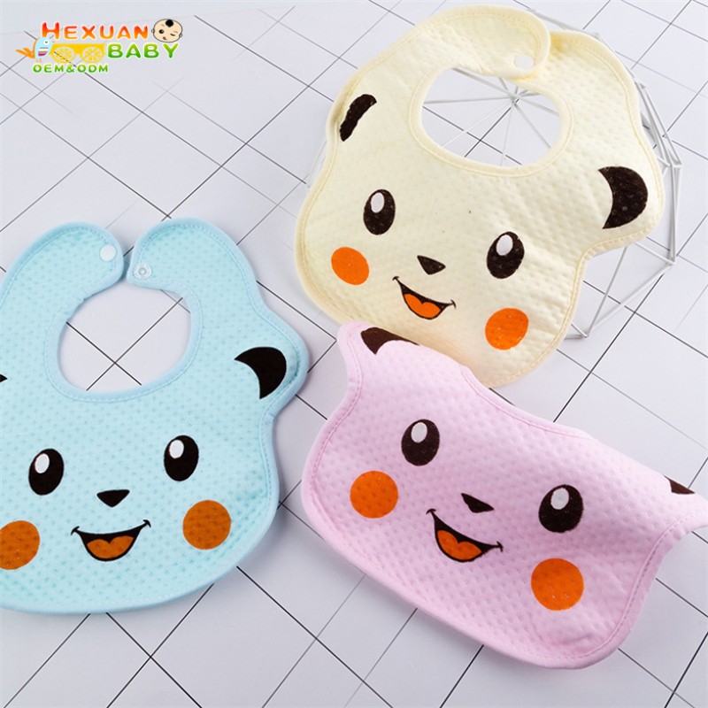 Baby Bibs Supplier - New Design Adjustable Cotton Muslin Plain White for Kids