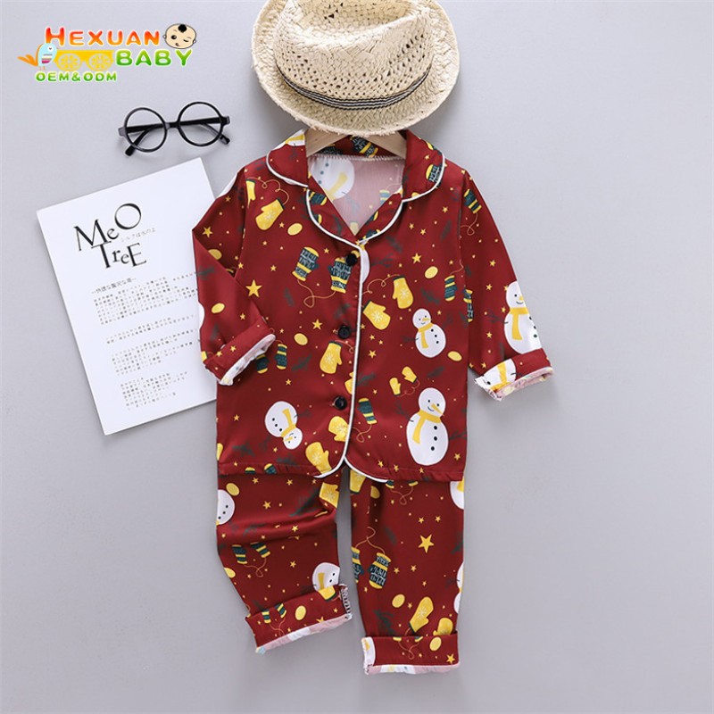 Satin Pajamas Factory - In Stock Low Price Silk Night Wear Summer Long Pants Kids