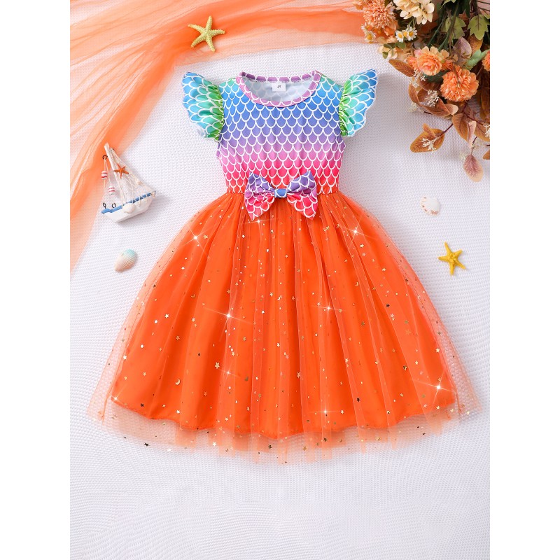 Kids Girls Dress Manufacturer - Short Sleeve Casual Cute Unicorn Butterfly Children Dress