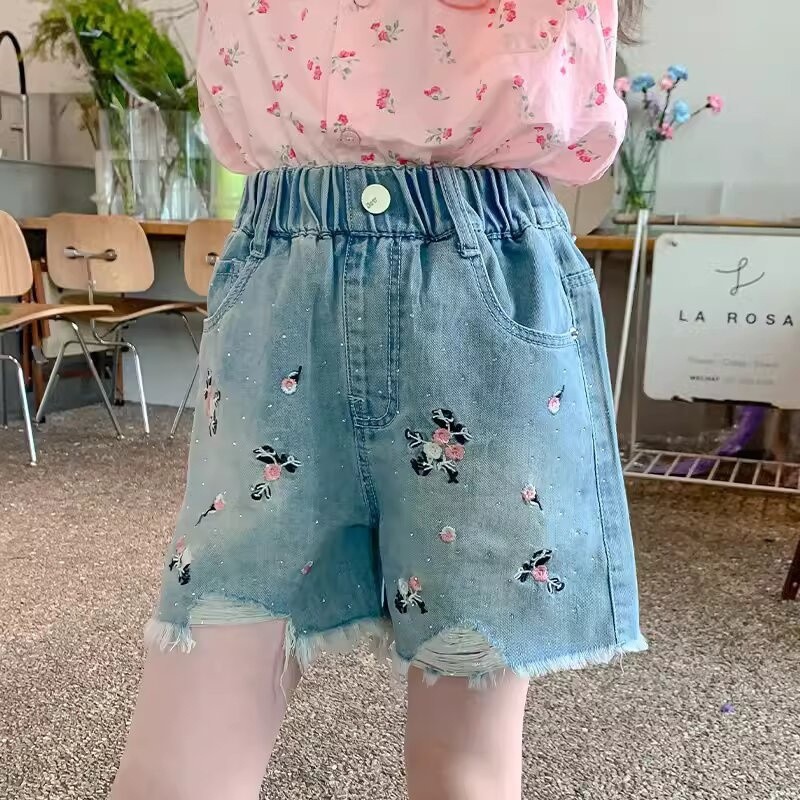 Girls Denim Shorts Supplier - 2025 Summer Korean Style Fashionable Trendy Denim Shorts