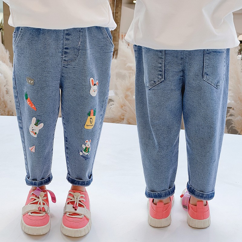 Girls Pants Factory - New Style Loose Fit Spring Autumn Stylish Long Jeans Toddlers