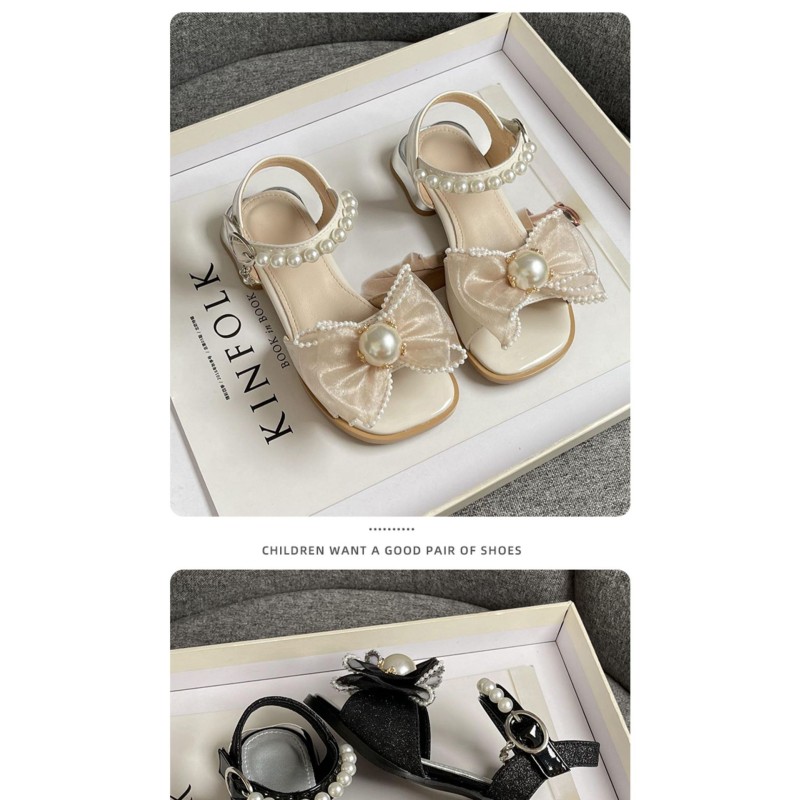 Girls Sandals Supplier - 2 Colors Stocked Summer New Style Bow Soft Soled Princess