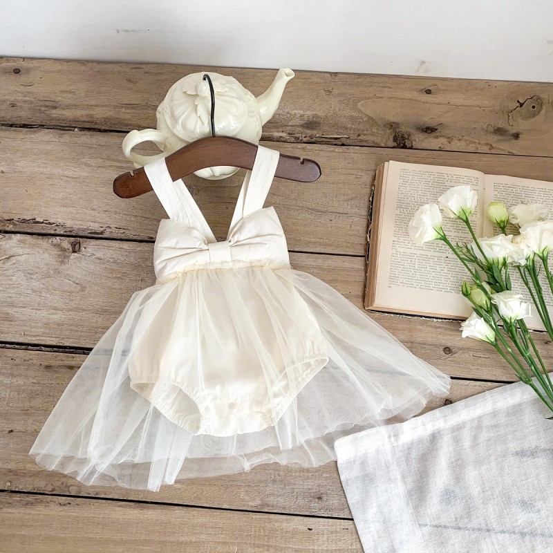 Baby Girl Dress Supplier - Summer Tutu Skirt Big Bow Birthday Clothes Toddler Suspenders