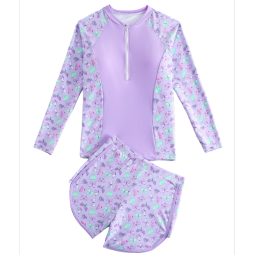 Girls Swimsuit Factory - Casual Two-Piece with Shorts UV Protected Bathing Suit Summer