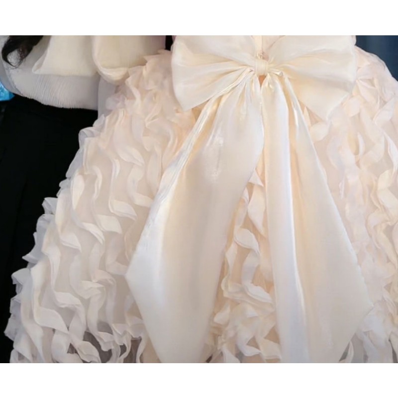 Baby Dress Manufacturer - Wholesale High Quality Mesh Puff Sleeve Soft Cotton Christening