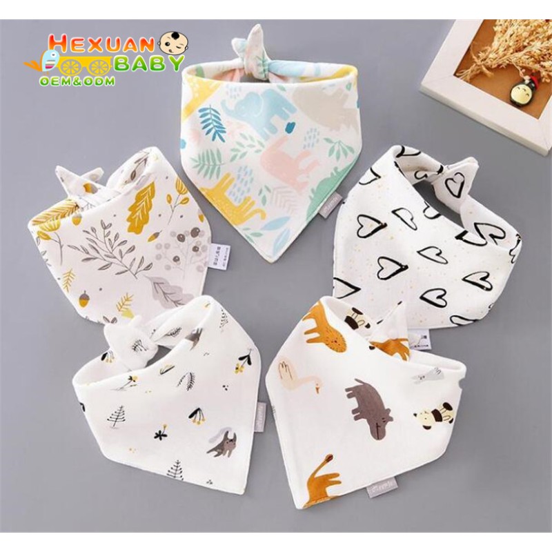 Baby Towel Supplier - Saliva Cotton Triangle Towel Bib Muslin Drool Cloth