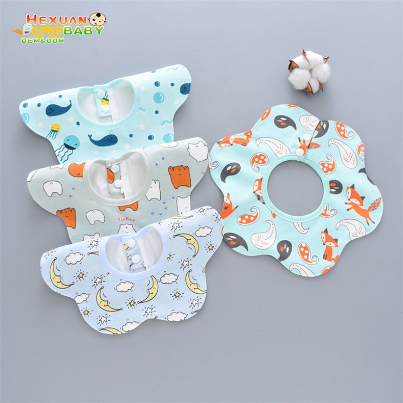 Muslin Bib Factory - Cotton Baby Bibs Set and Burp Cloths Newborn Feeding