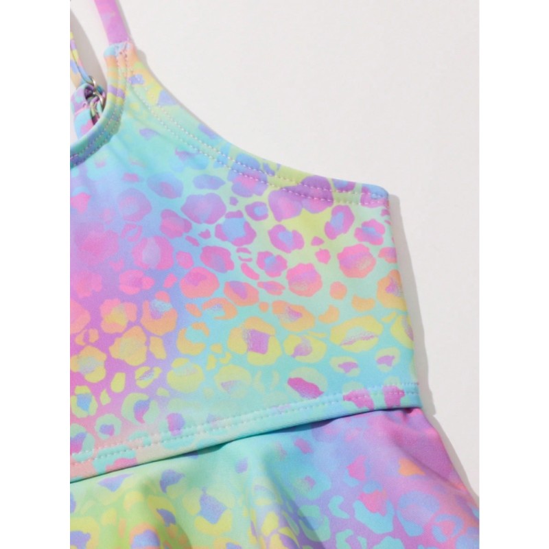 Bikini Set Supplier - 2025 New Gradient Sling Children Three Piece Swimwear Summer