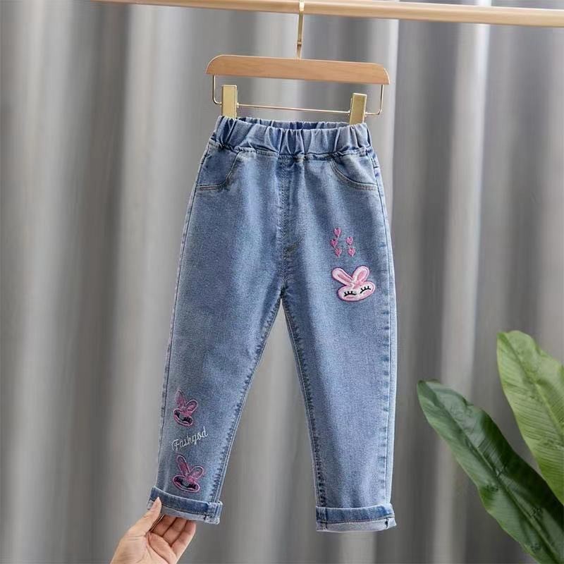 Girls Pants Factory - New Style Loose Fit Spring Autumn Stylish Long Jeans Toddlers