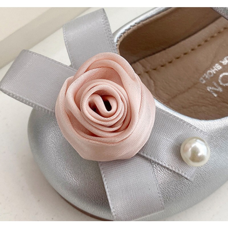Korean Style Shoes Factory - New Spring Autumn Children Party Shoes Soft Sole Flower