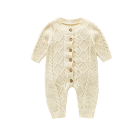 Baby Girls Romper Manufacturer - 2025 Floral Plaid Long Sleeved Sweater Jumpsuit