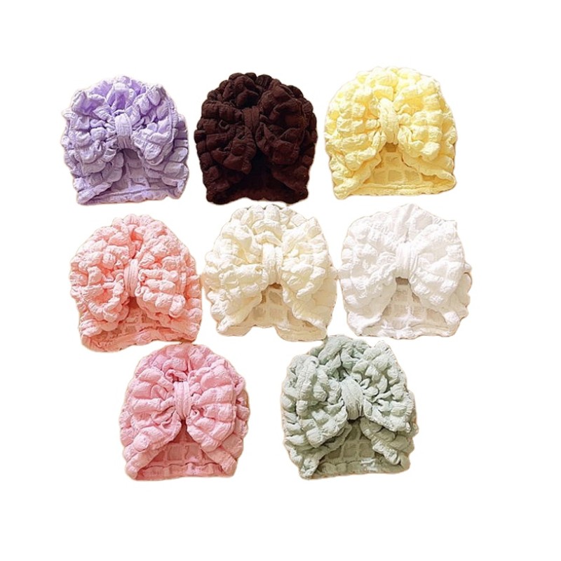 Baby Headwrap Manufacturer - New Girl Infant Toddler Bonnet Big Bow Knot Indian Turban
