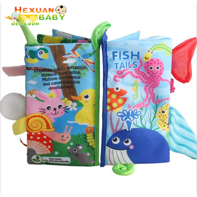 Fabric Book Supplier - Fashionable Educational Soft Color Fabric Kids Baby Cloth Book
