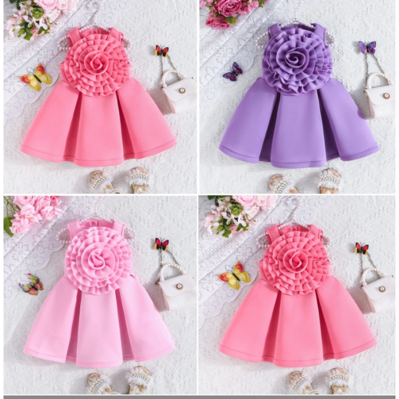 Children Princess Dress Factory - European American Style Formal With Oversized Ruffles