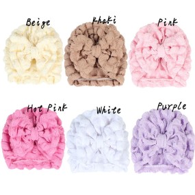 Newborn Headdress Supplier - 2024 New Cute Cotton Turban Solid Color Headband Bow