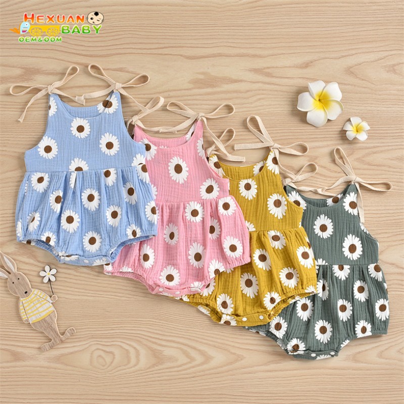 Baby Girls Onesie Factory - Summer Sleeveless Cotton Bodysuit Kid Jumpsuits Rompers