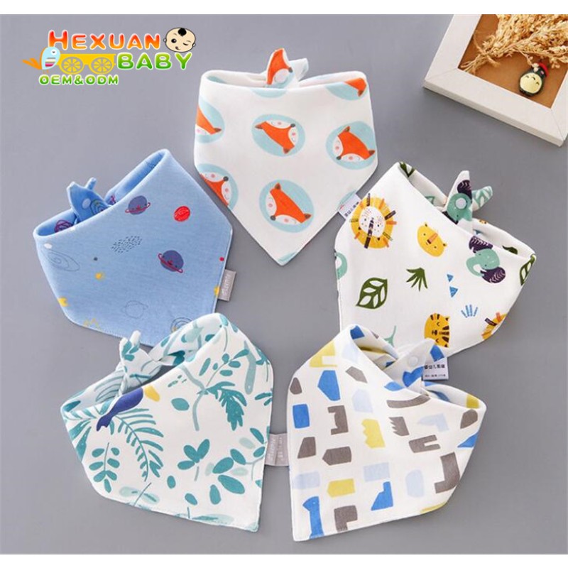 Baby Towel Supplier - Saliva Cotton Triangle Towel Bib Muslin Drool Cloth