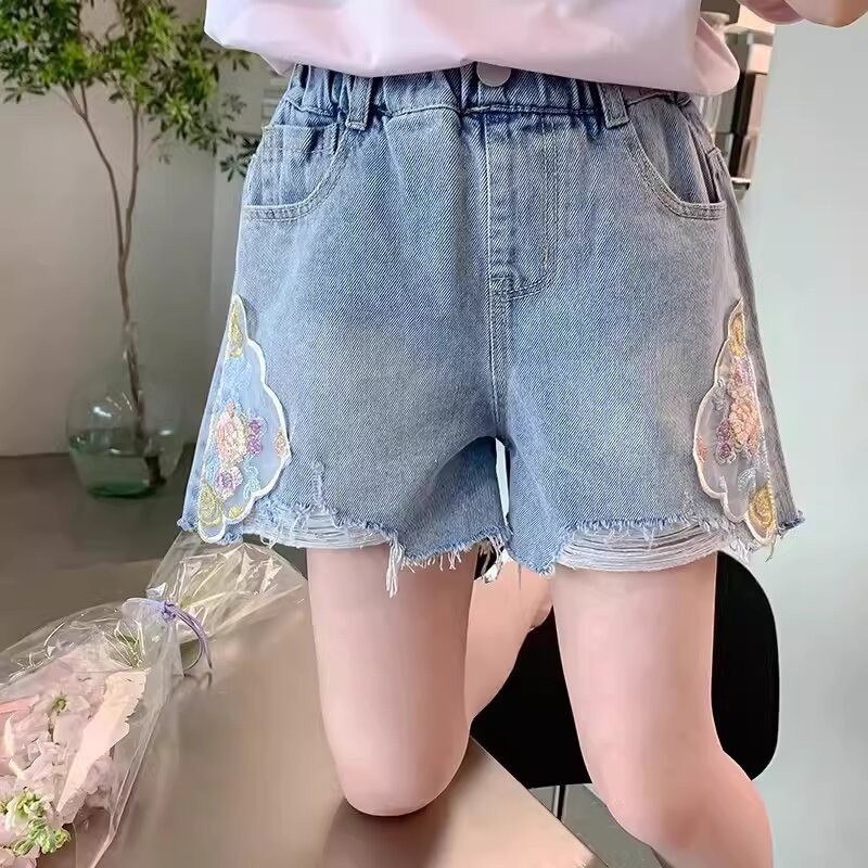 Girls Denim Shorts Supplier - 2025 Summer Korean Style Fashionable Trendy Denim Shorts