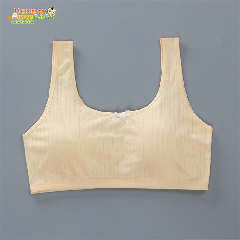 Teen Training Bra Supplier - Wholesale Comfortable 6 Color Cotton Kids Girls Sport Bras